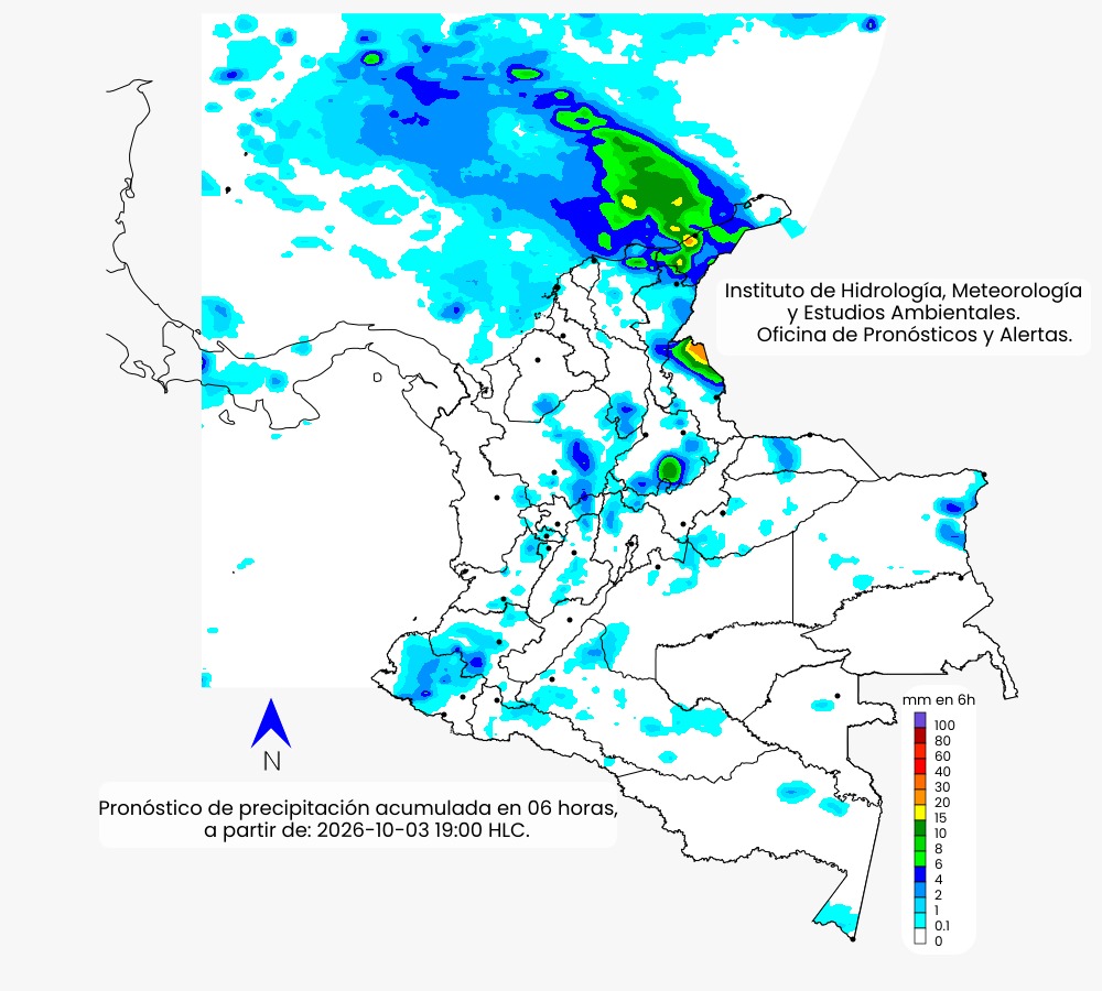 Se prevén lluvias en el centro y sur de La Guajira durante las tardes y noches de este fin de semana